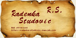 Radenka Studović vizit kartica